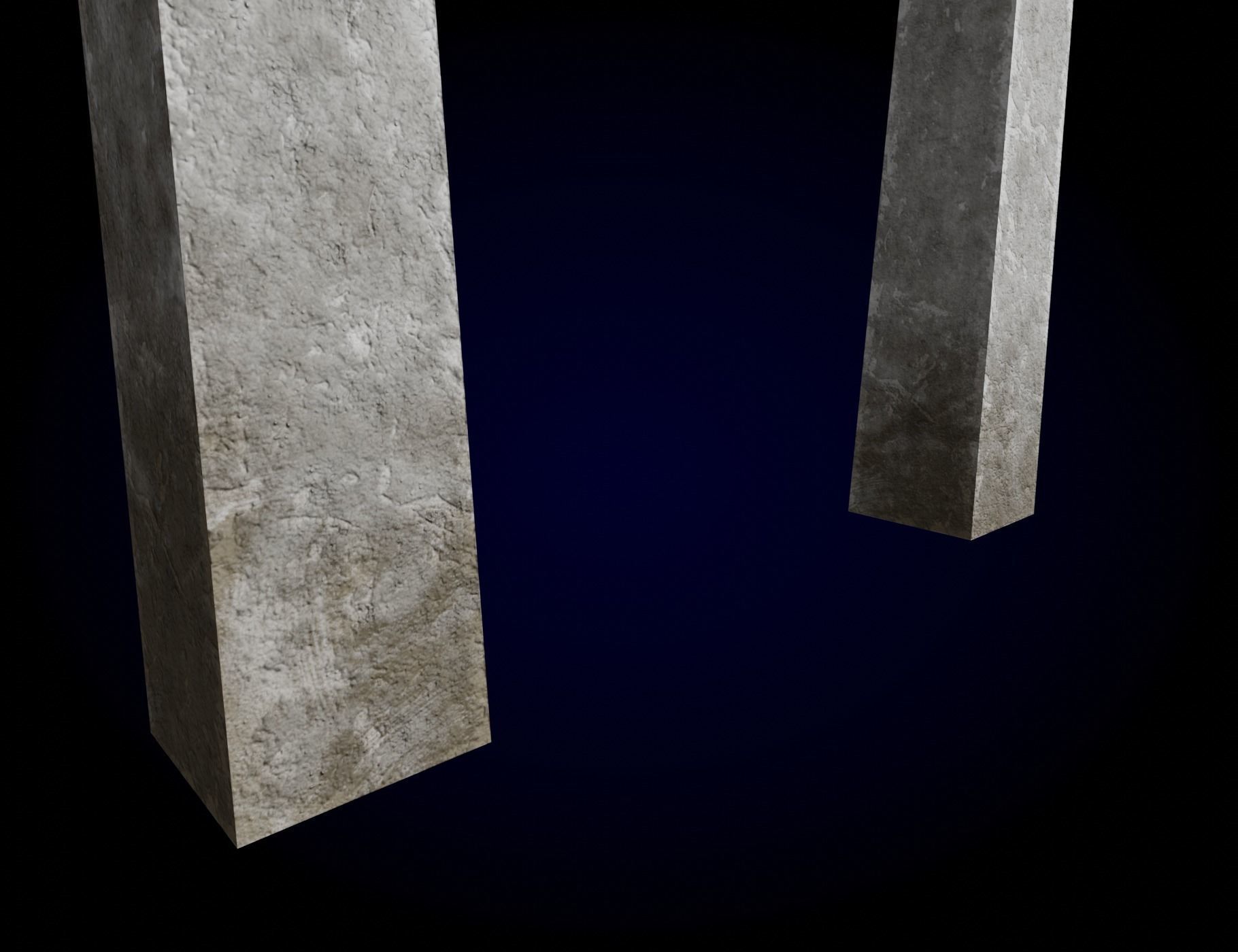 Concrete Bridge Parts Kit Low-poly 3D model_13