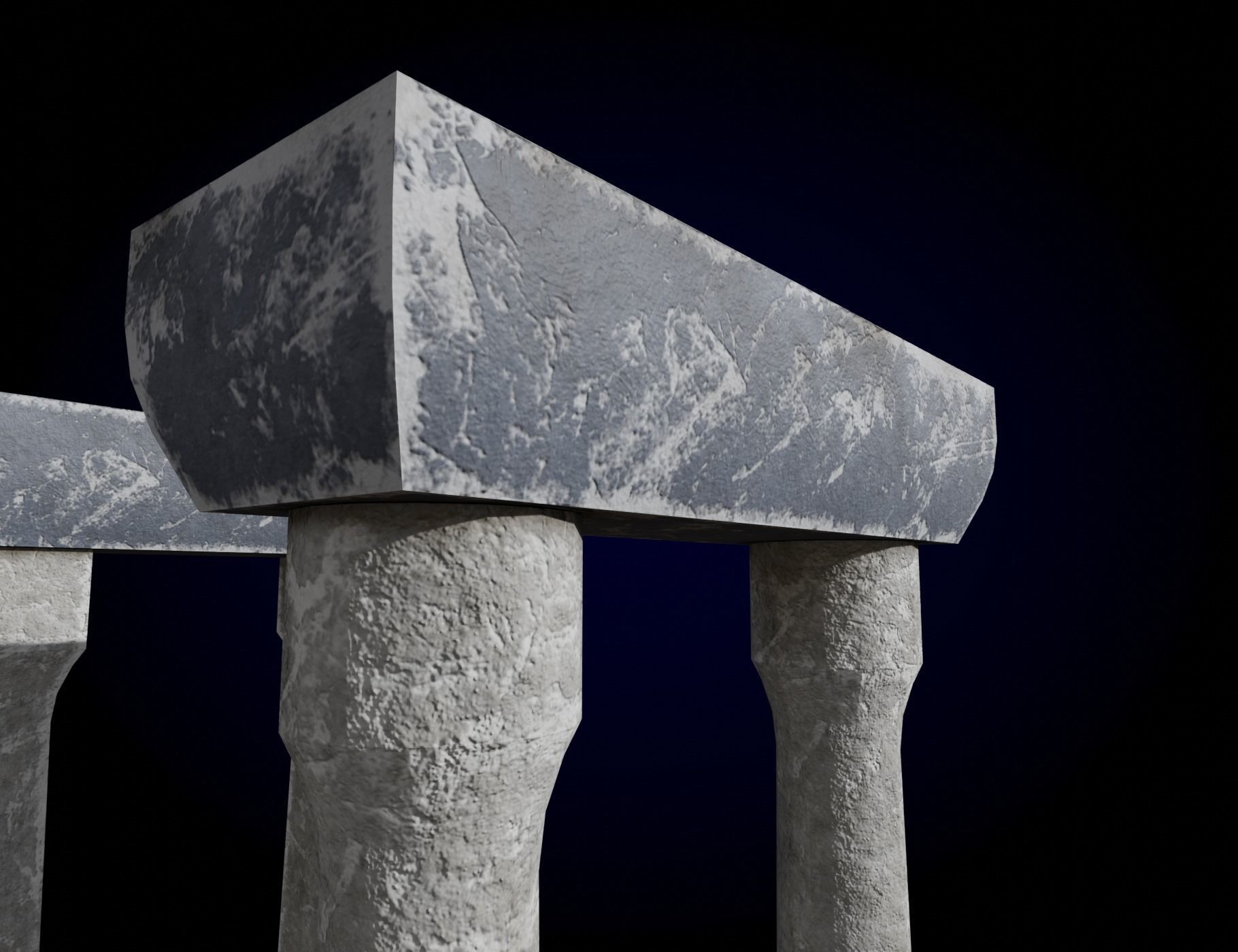 Concrete Bridge Parts Kit Low-poly 3D model_10