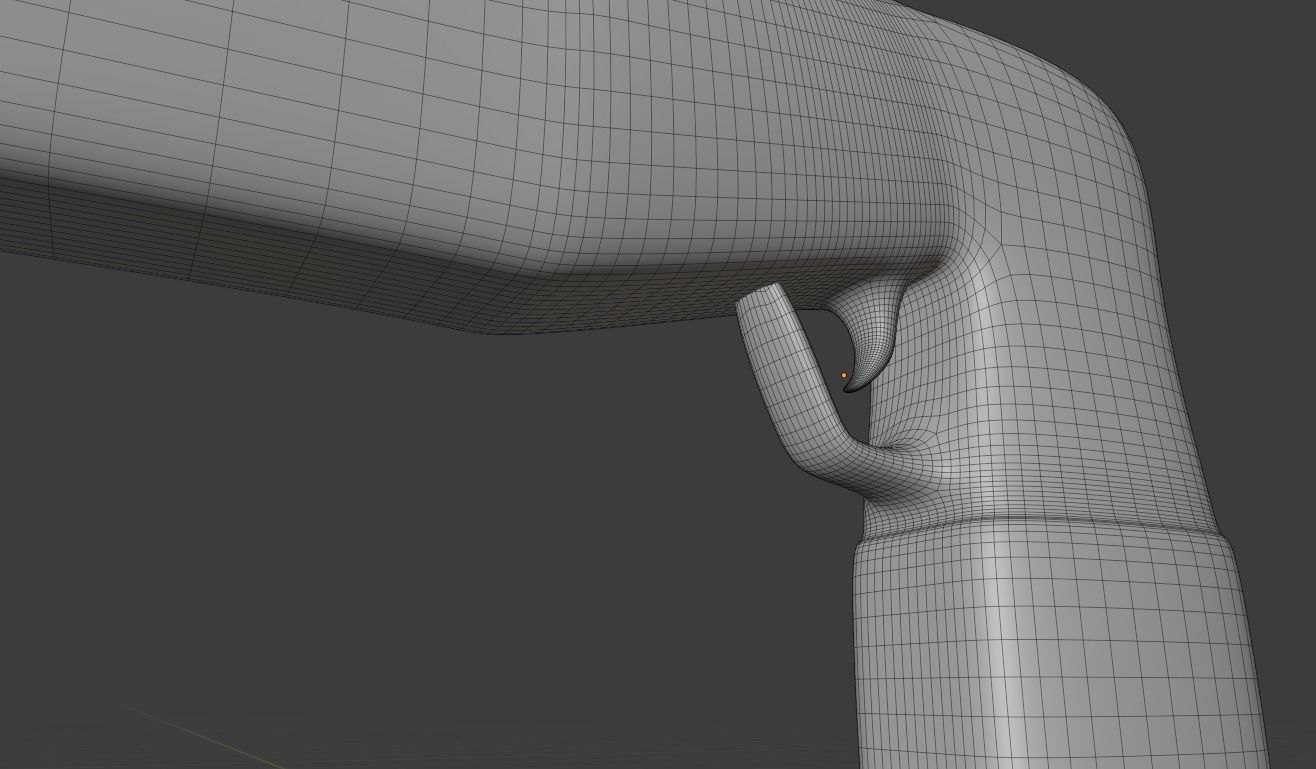 Futuristic Gun Free low-poly 3D model_10