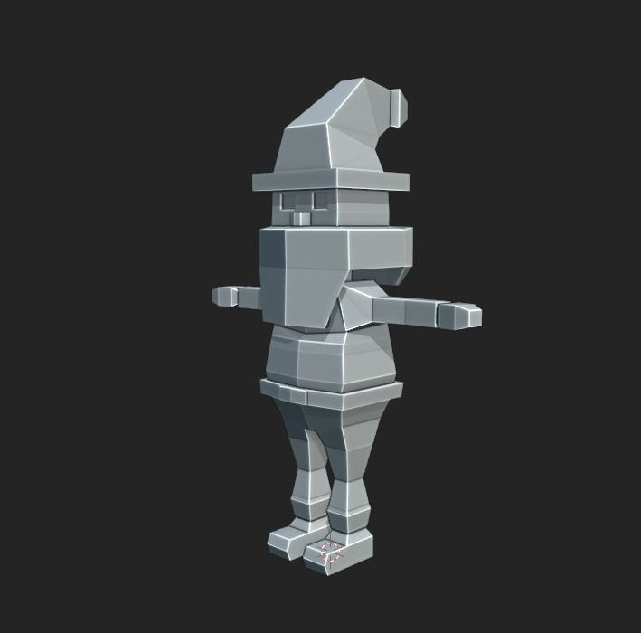 Santa Claus Low Poly Low-poly 3D model_3