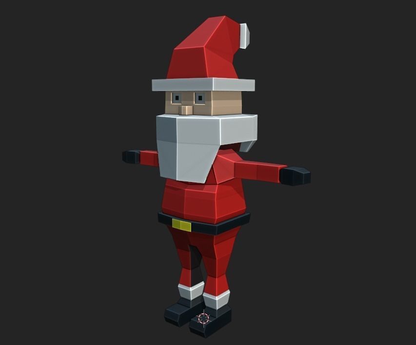 Santa Claus Low Poly Low-poly 3D model_1