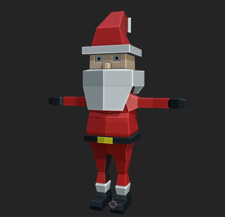 Santa Claus Low Poly Low-poly 3D model_0