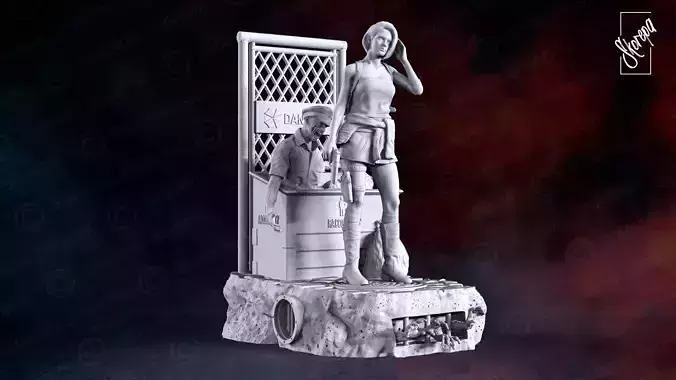 JILL VALENTINE REMAKE DIORAM 3D print model