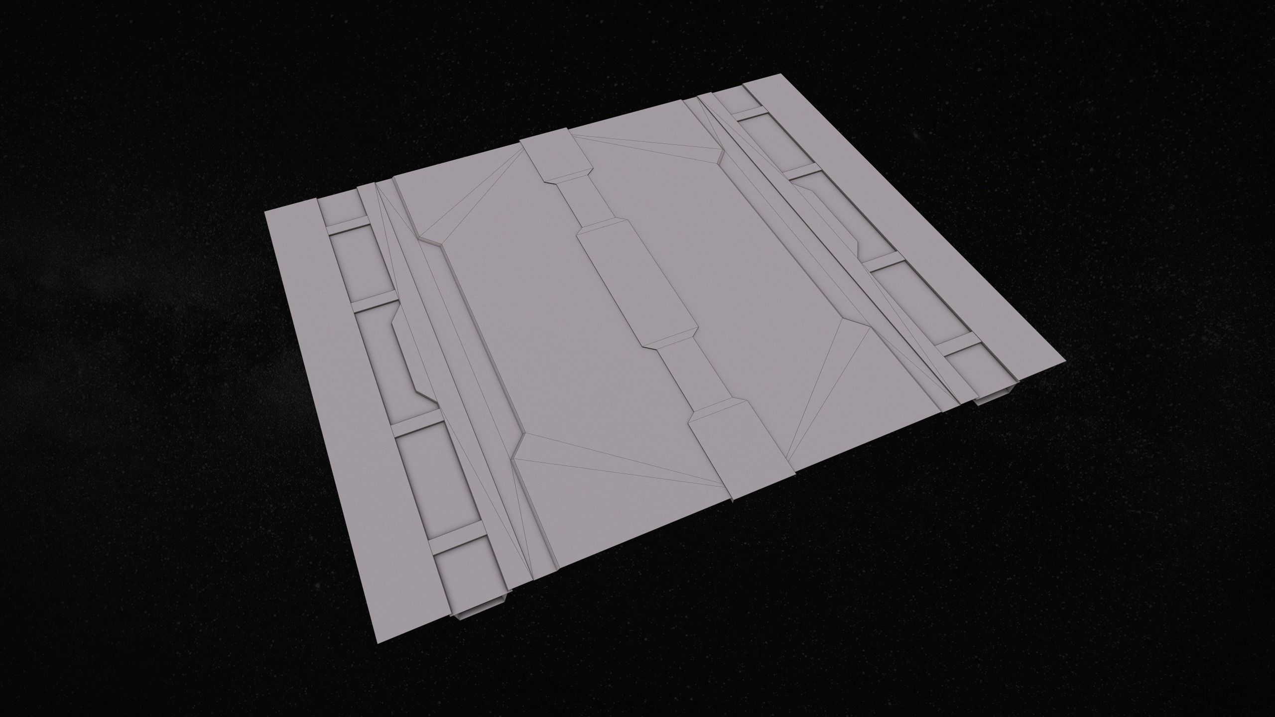 Sci-Fi Modular Corridor with Door Ver 2 Low-poly 3D model_15