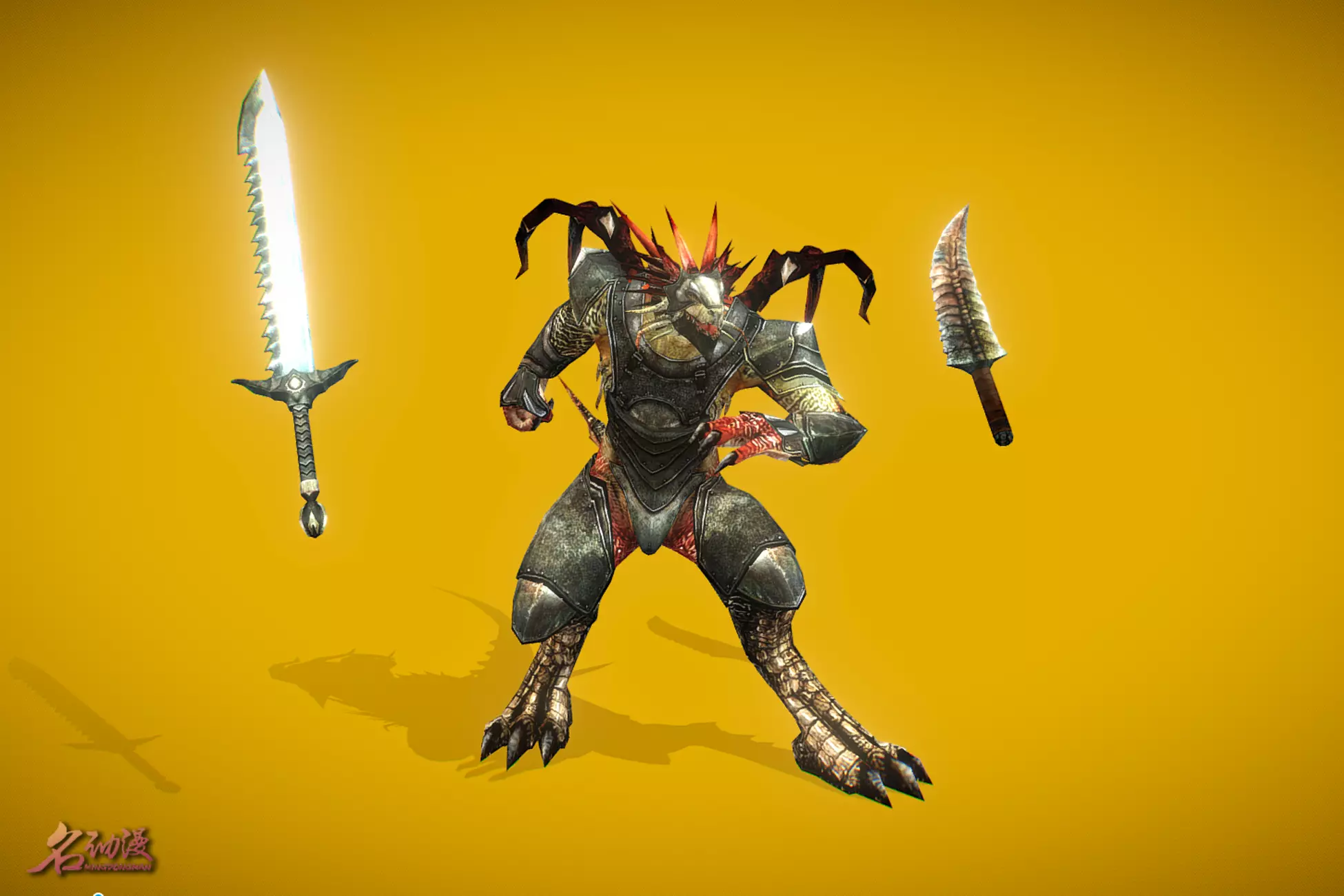 RPG Dragon Warrior Low-poly 3D model
