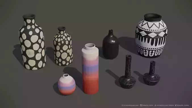 Package with Decorative Vases 