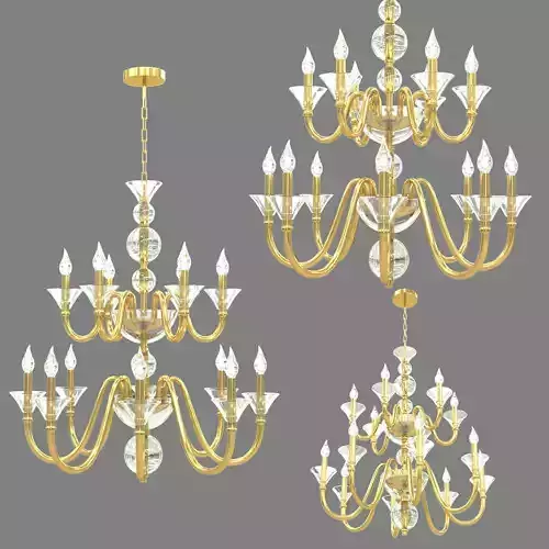 chandelier gold and crystal