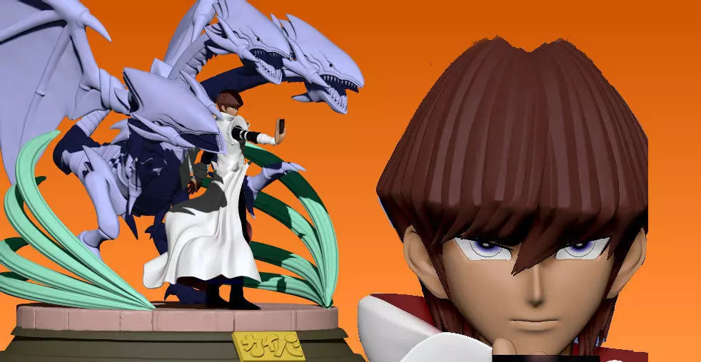 Seto Kaiba - Yugioh game - 3d print 3D print model_0
