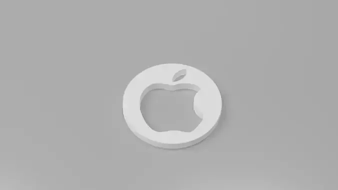 Apple logo keychain Free 3D print model
