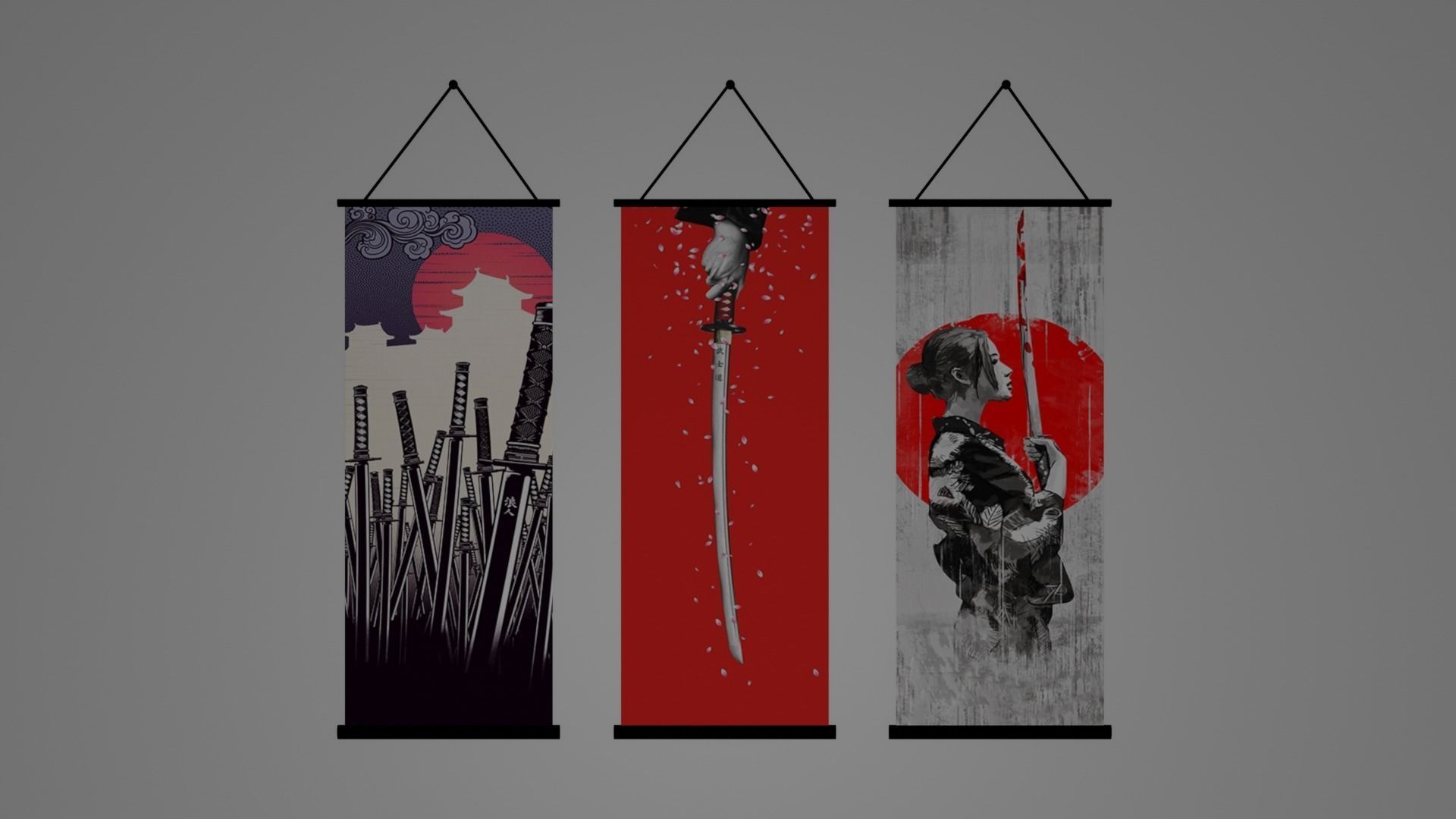 painting scroll Low-poly 3D model_1