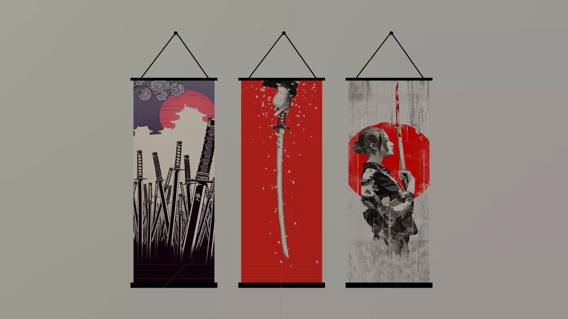 painting scroll Low-poly 3D model_0