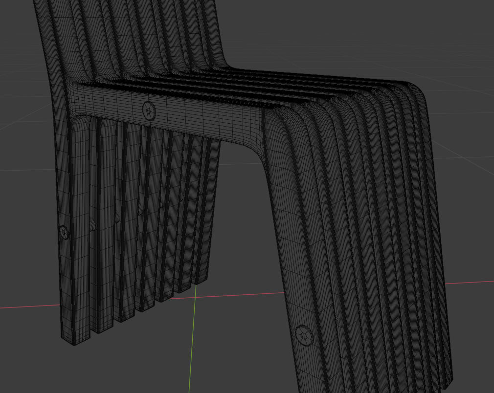 Minimalistic scandinavian chair 3D model_3