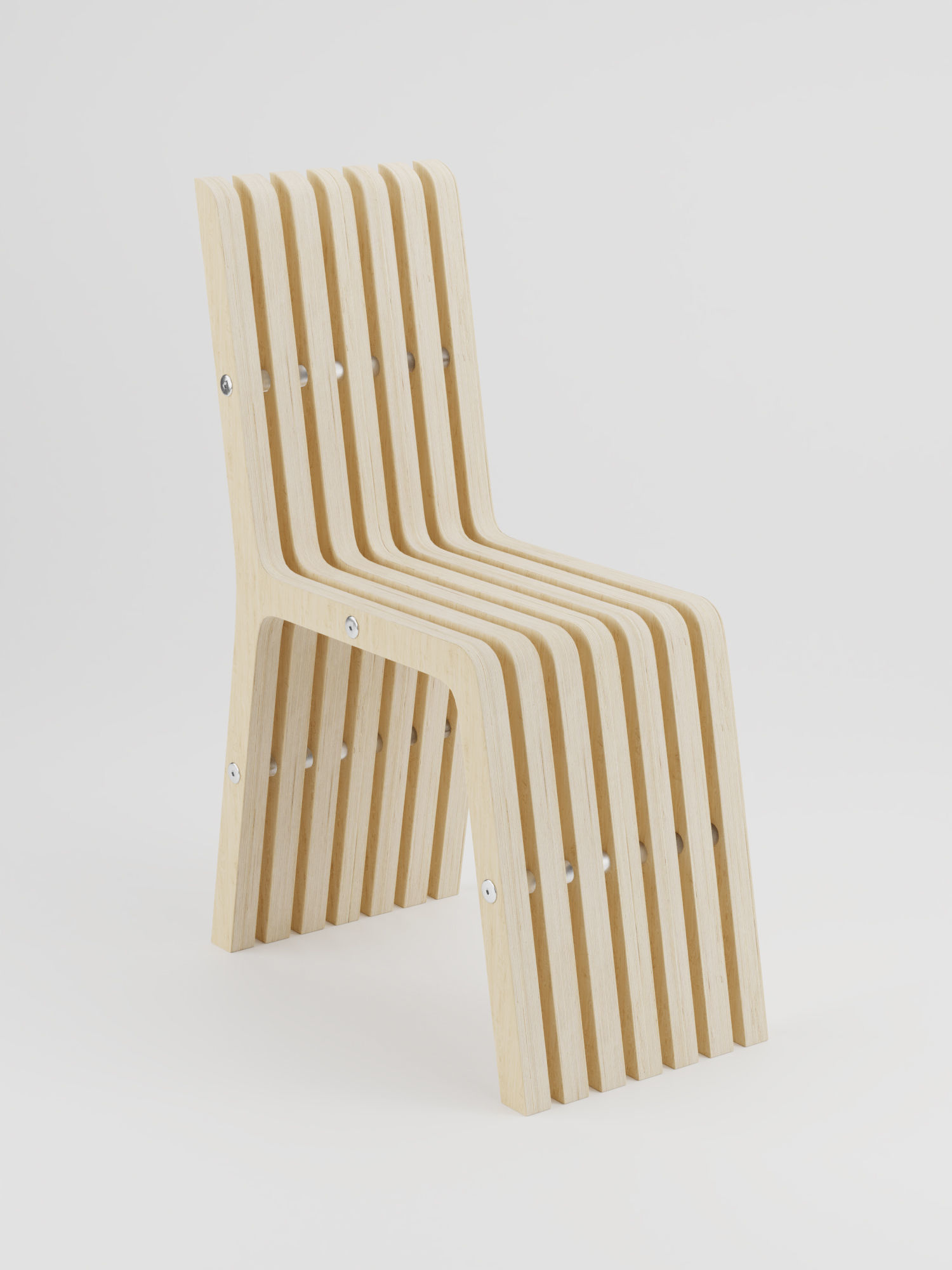 Minimalistic scandinavian chair 3D model_1