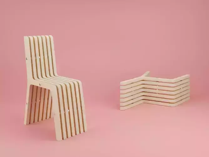 Minimalistic scandinavian chair
