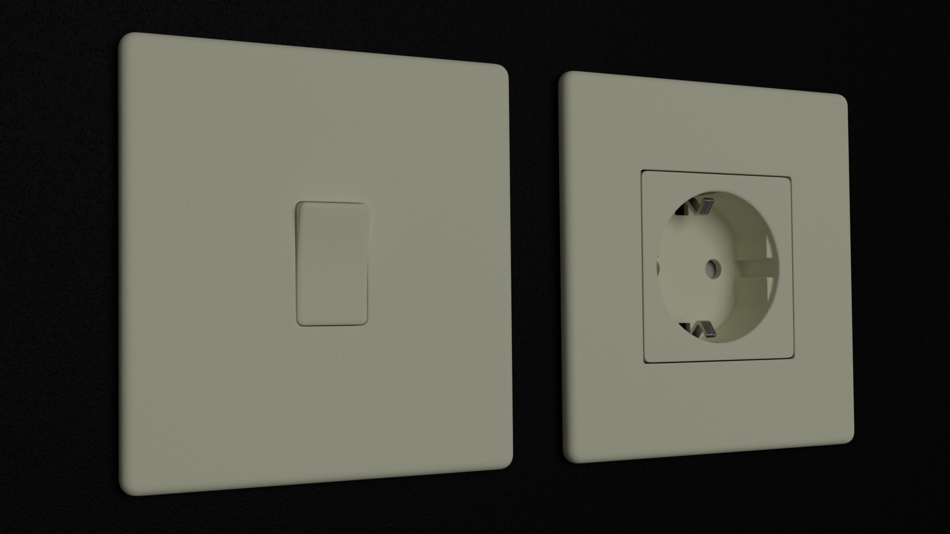 D and R Electrical Sockets and Switches FREE SAMPLE Free low-poly 3D model_3