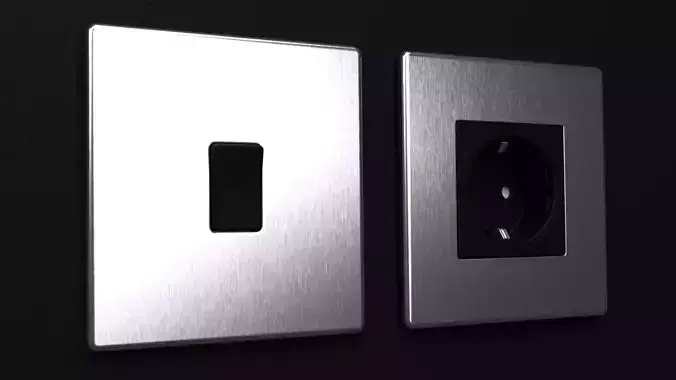 D and R Electrical Sockets and Switches FREE SAMPLE Free low-poly 3D model