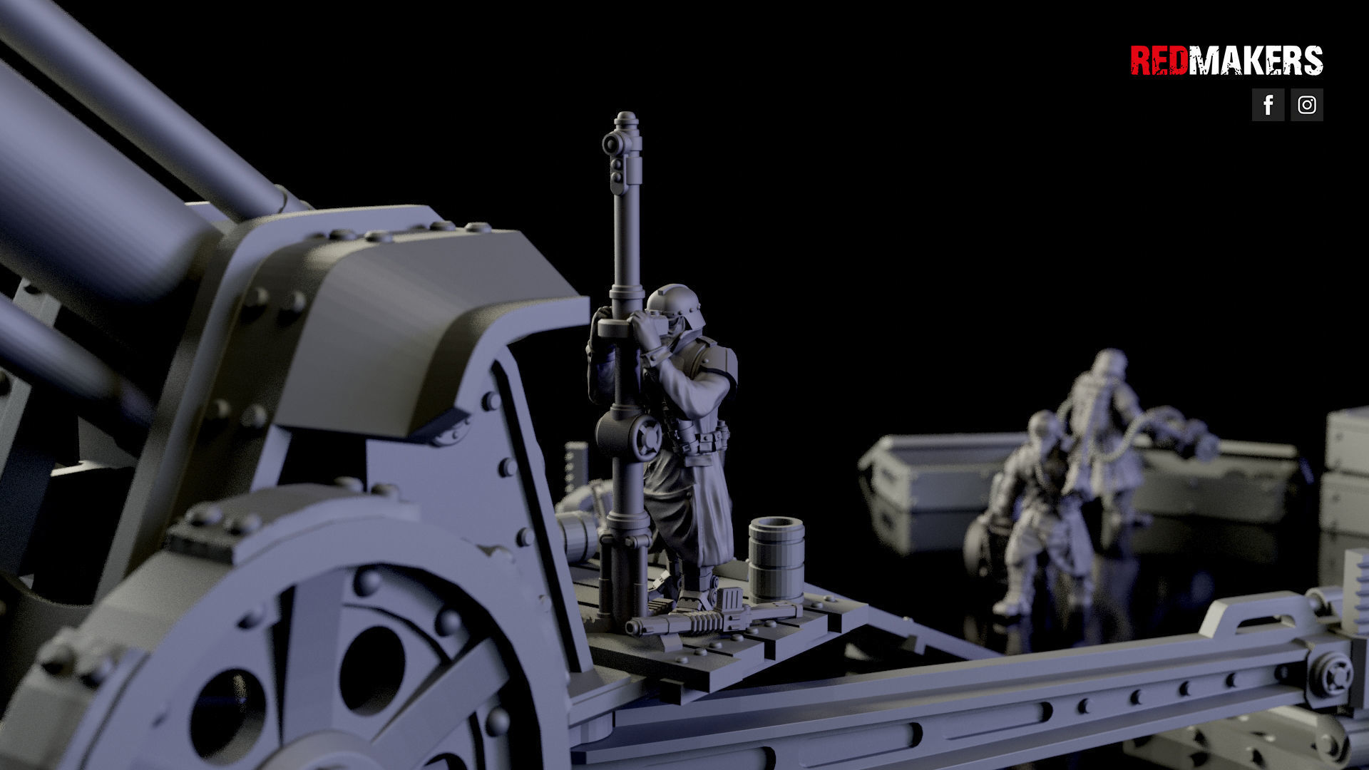 Earthshaker cannon Heavy artillery of the Imperial Force 3D model 3D ...