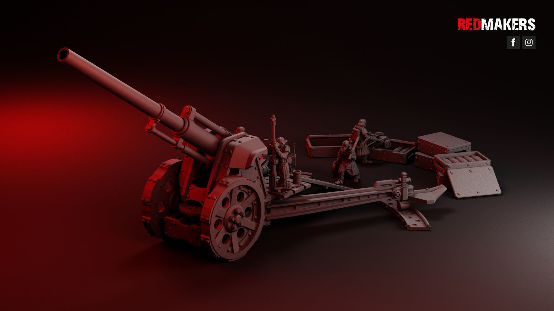 Earthshaker cannon Heavy artillery of the Imperial Force 3D model 3D ...