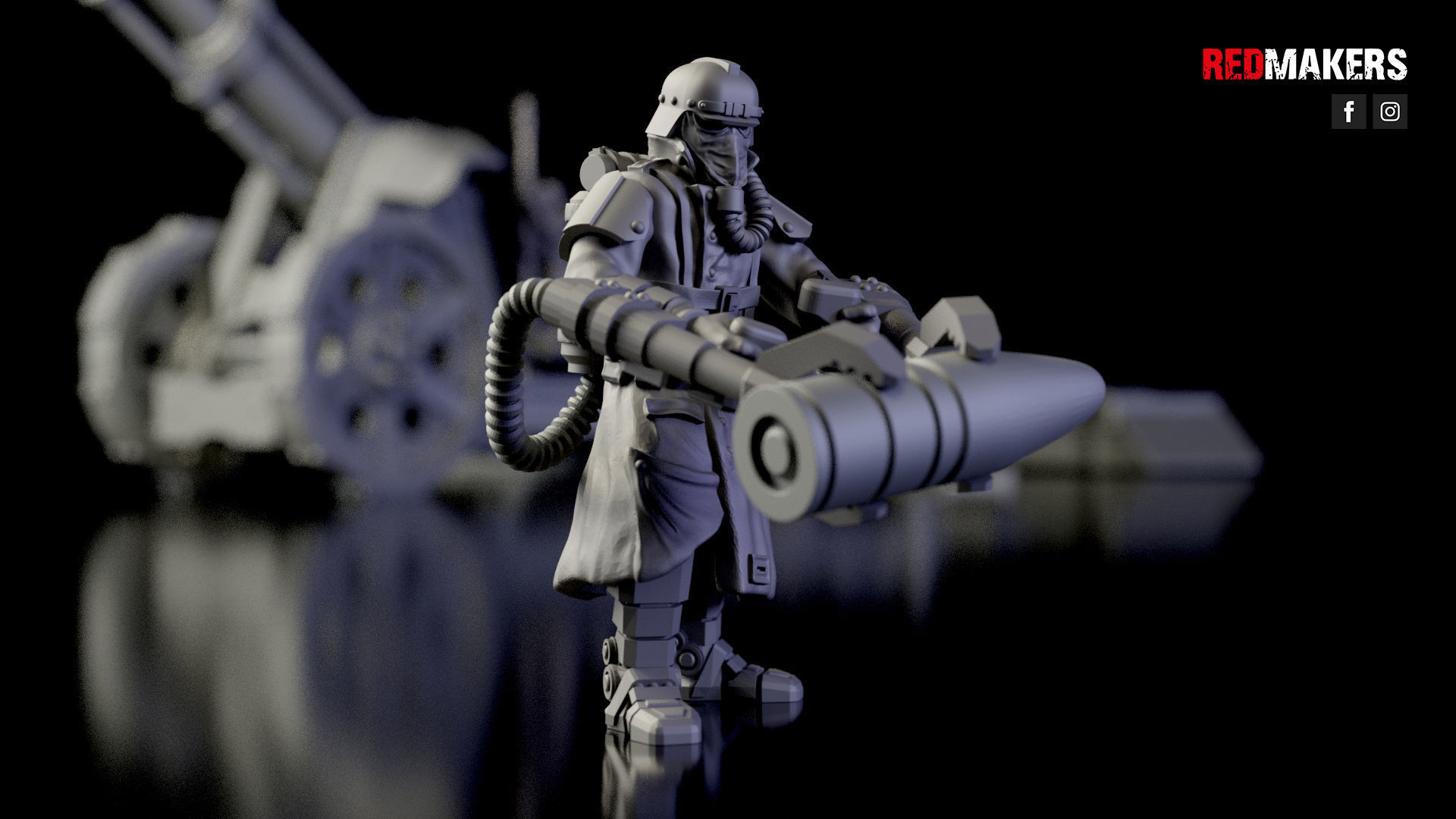 Earthshaker cannon Heavy artillery of the Imperial Force 3D model 3D ...