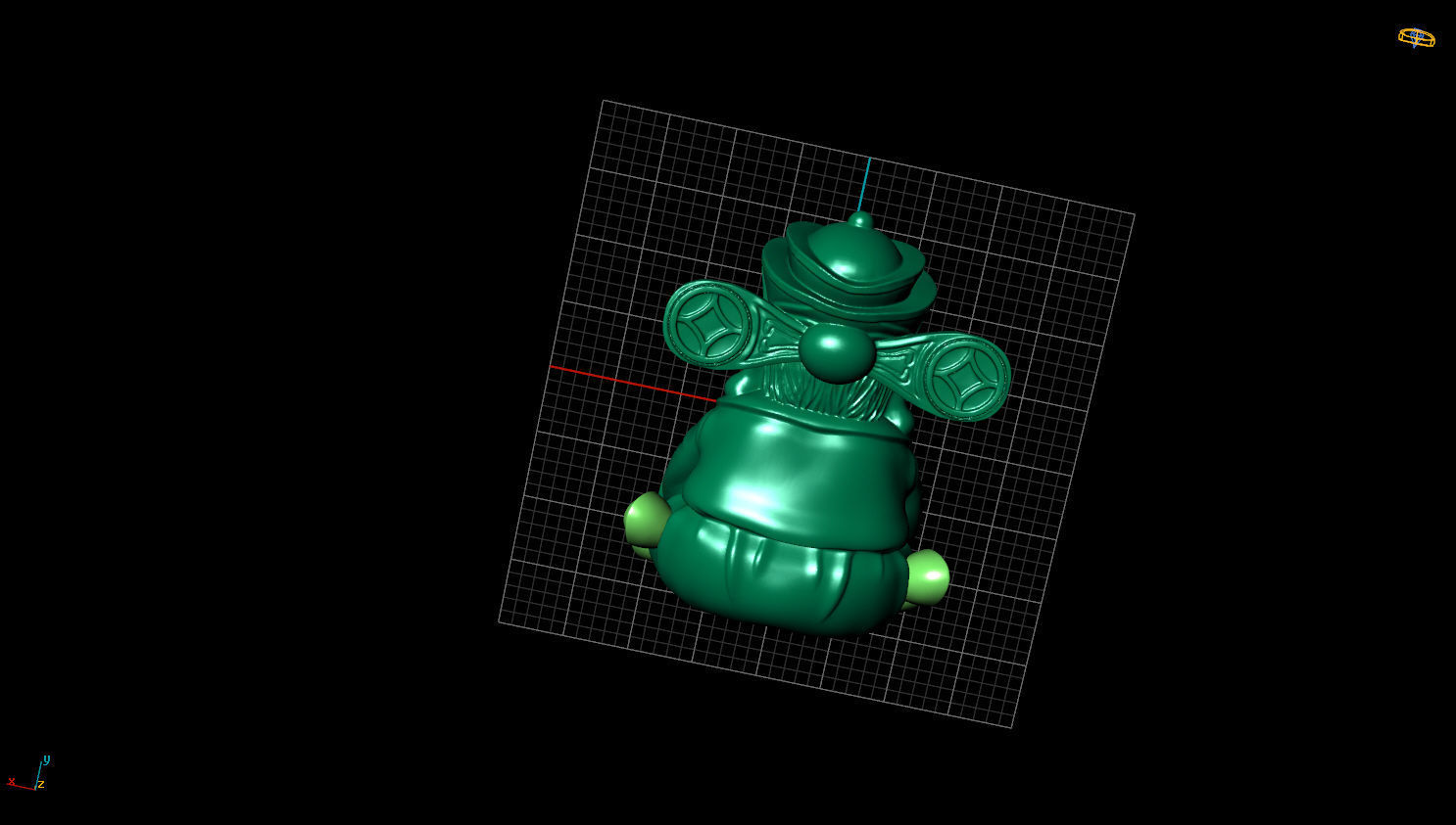 God of wealth 3D print model_2