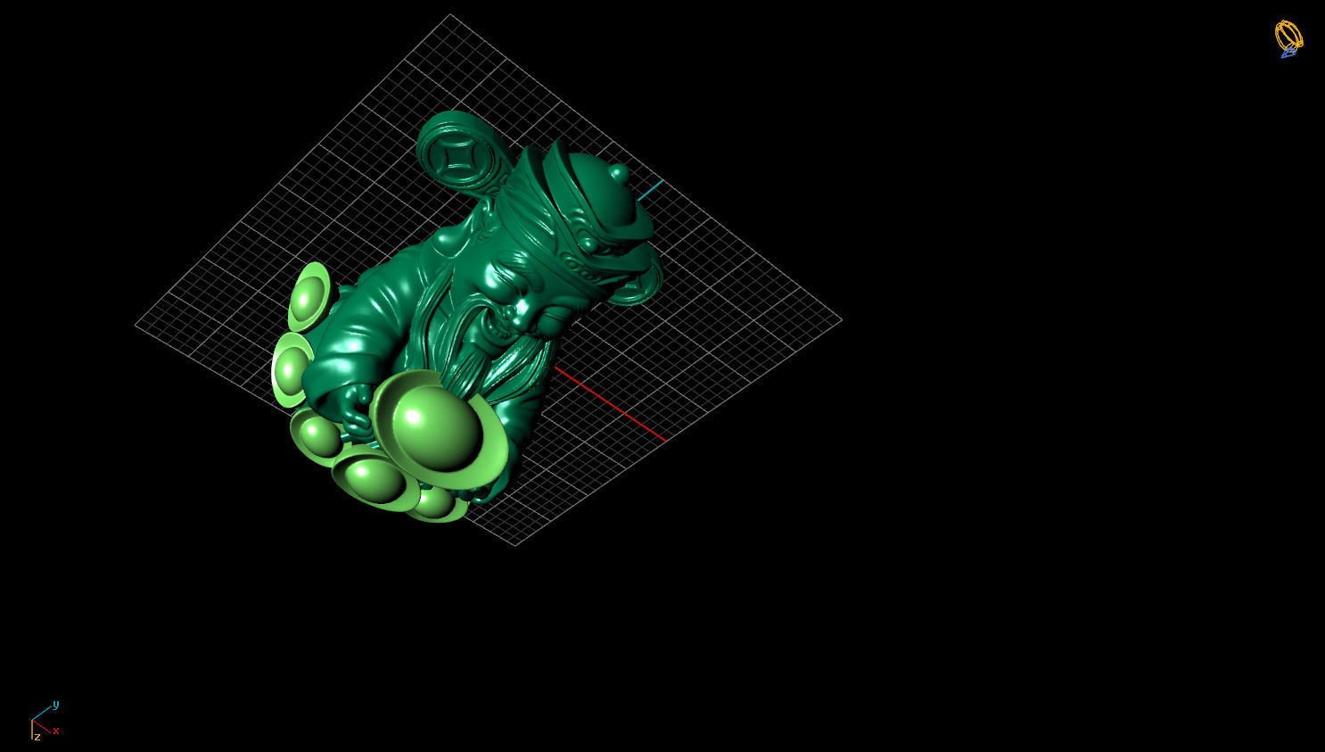 God of wealth 3D print model_3