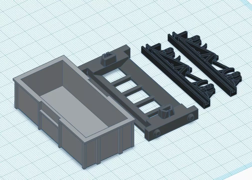Model Railway OO guage 16 ton Mineral Wagons with NEM pocket 3D print model_0