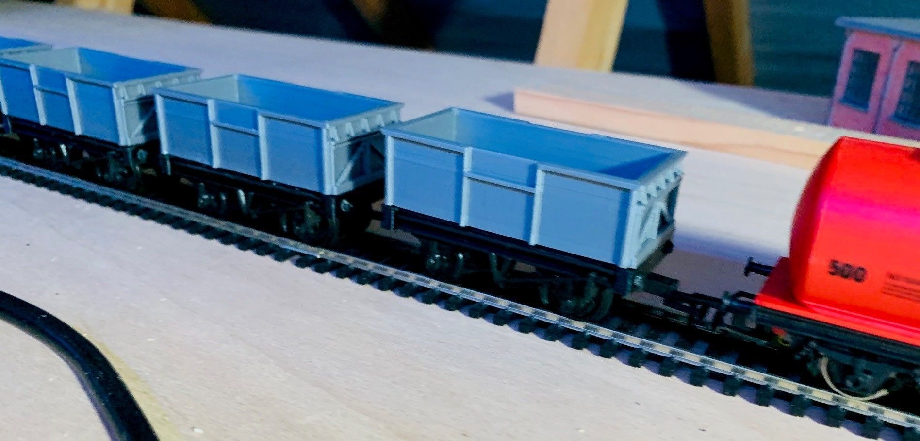 Model Railway OO guage 16 ton Mineral Wagons with NEM pocket 3D print model_5