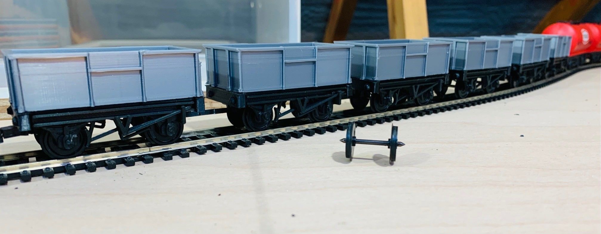 Model Railway OO guage 16 ton Mineral Wagons with NEM pocket 3D print model_6
