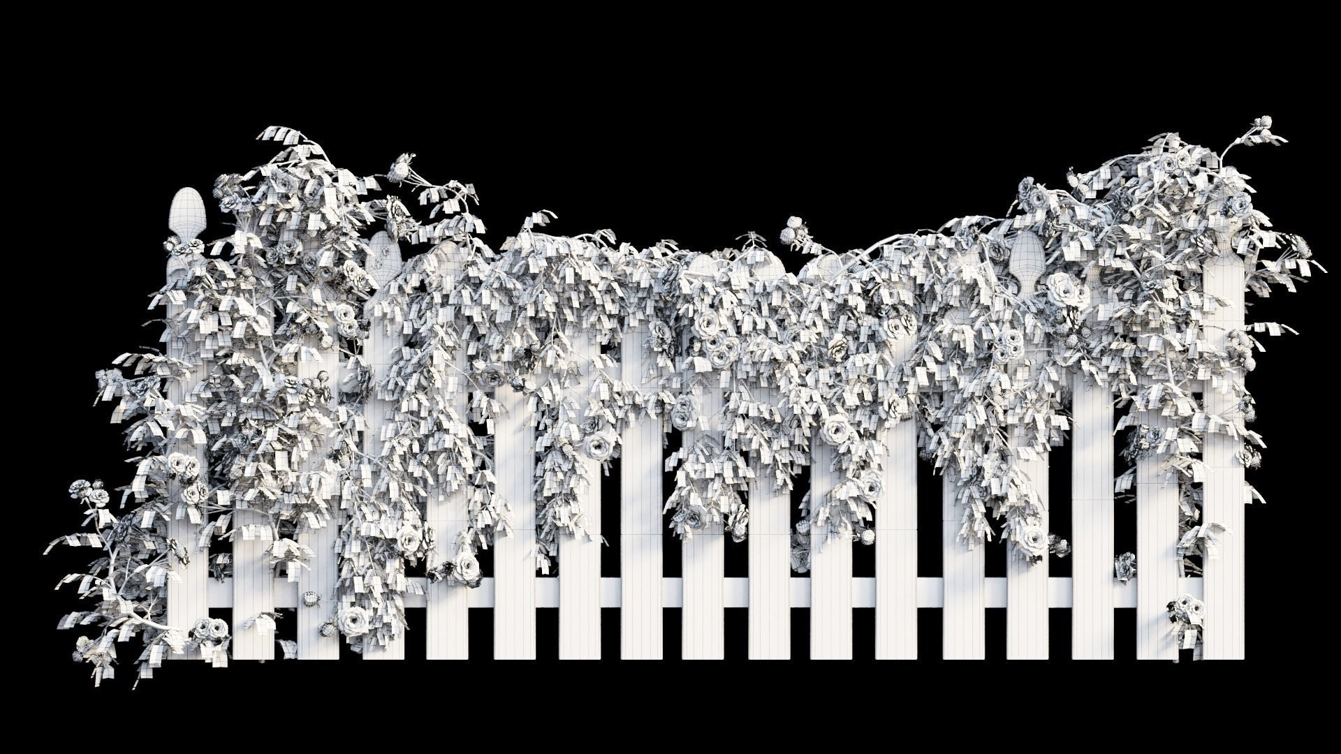 Rose plant set 48  3D model_17