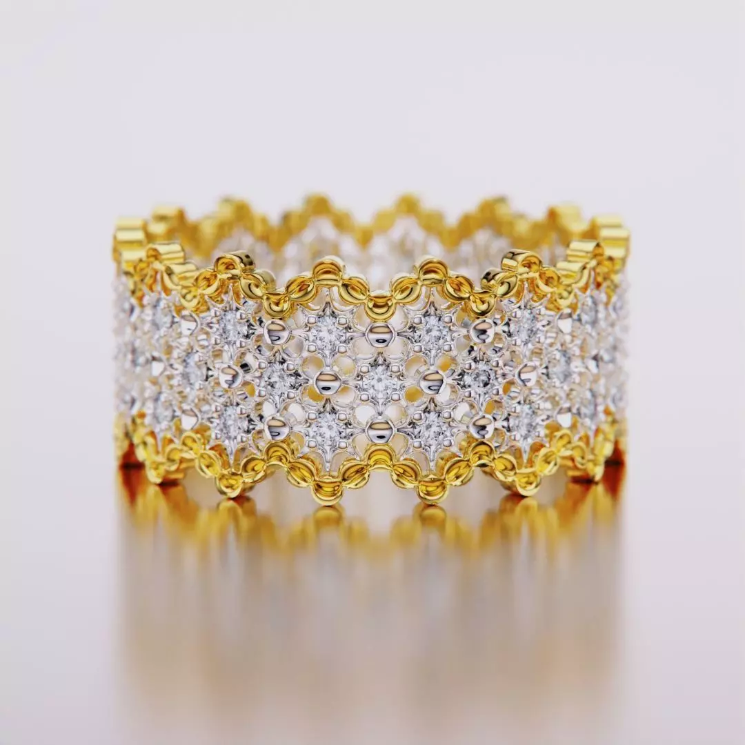 diamond ring 3D print model_0