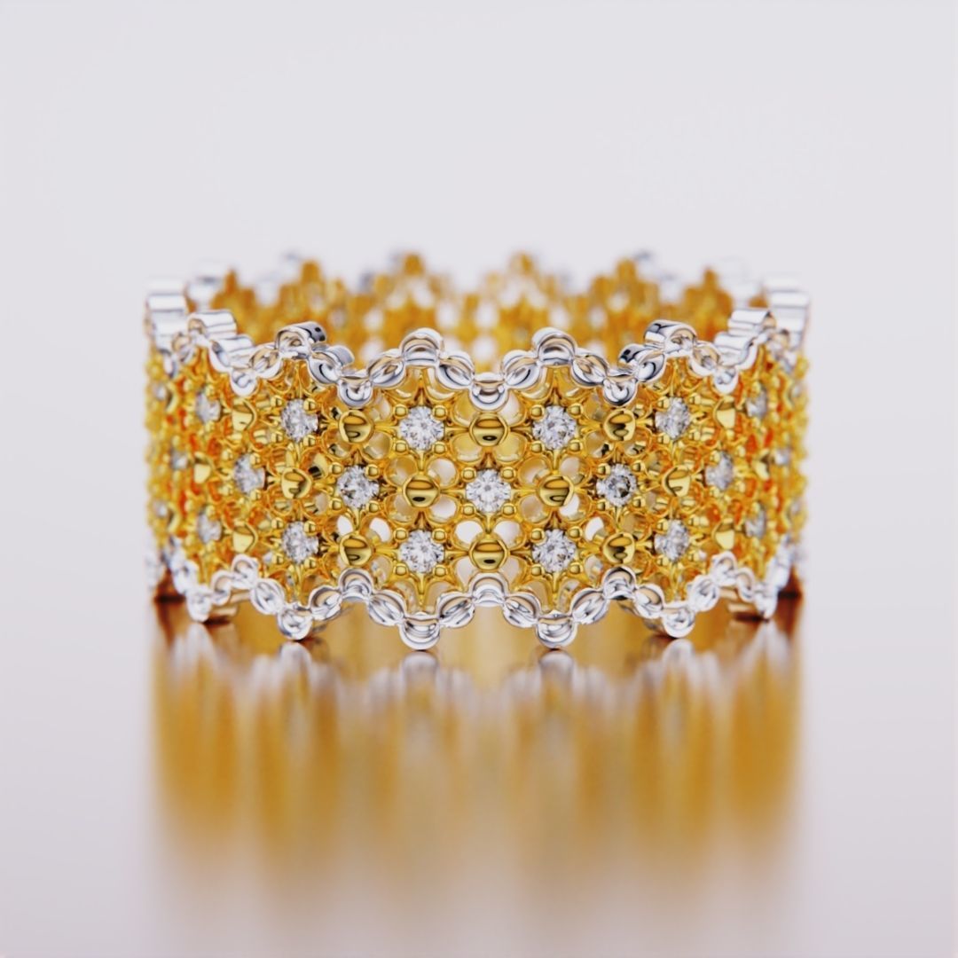 diamond ring 3D print model_7