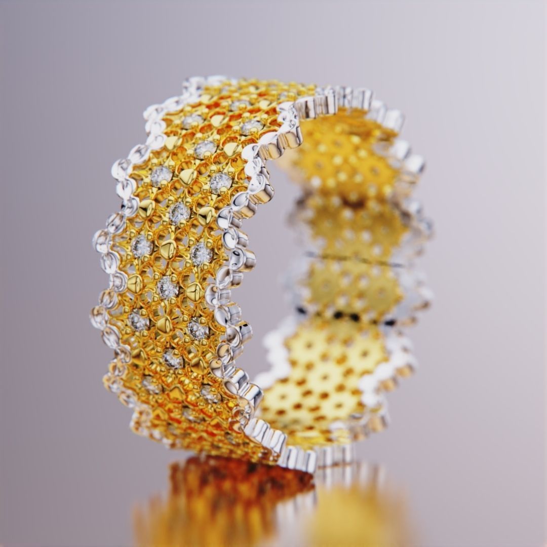 diamond ring 3D print model_8