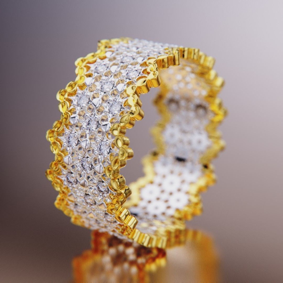 diamond ring 3D print model_6