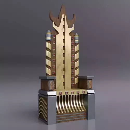 THRONE-1 golden throne 3D model