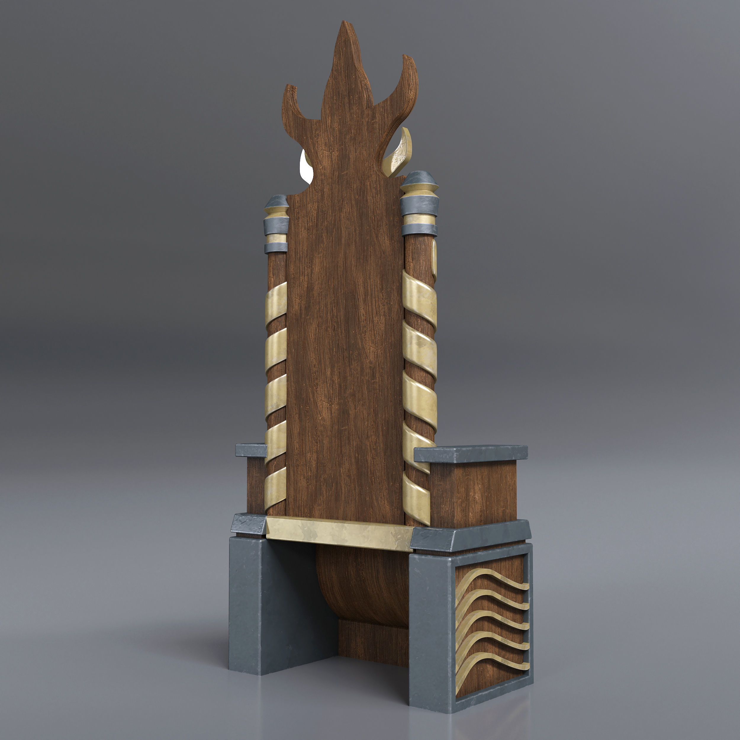 THRONE-1 golden throne 3D model_4