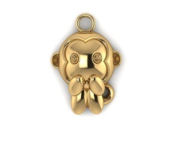 monkey pendant 3D print model