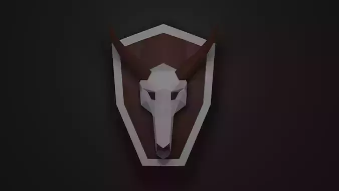 Goat Skull Low-Poly