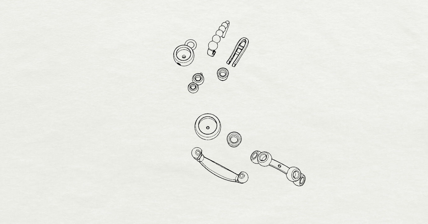 Ring and Earrings  3D print model_24