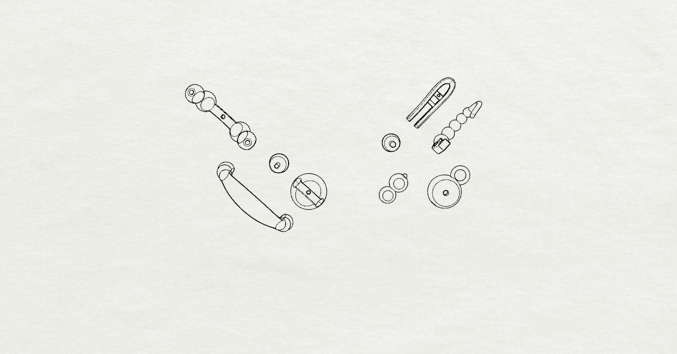 Ring and Earrings  3D print model_26