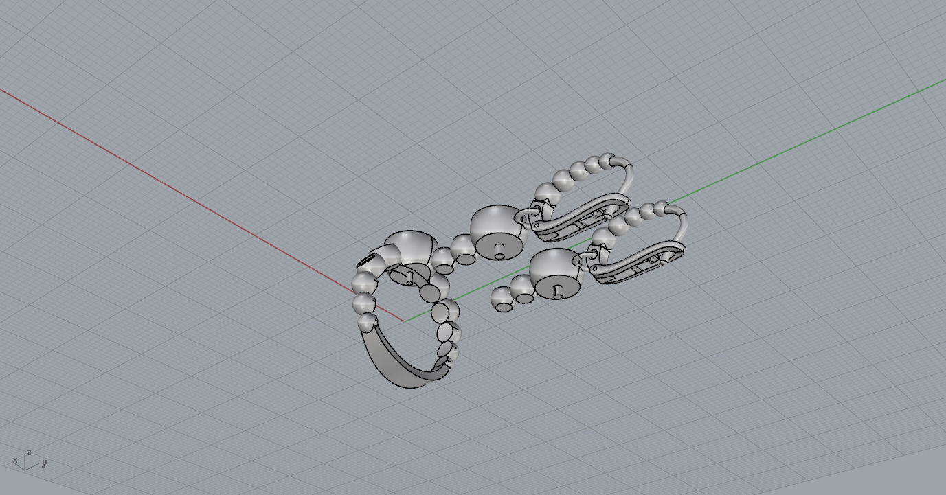 Ring and Earrings  3D print model_15