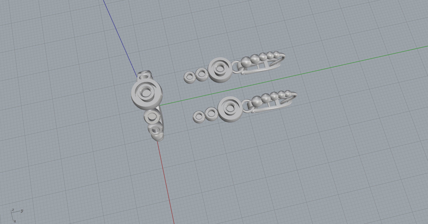 Ring and Earrings  3D print model_19