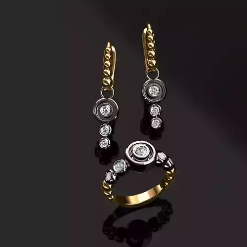 Ring and Earrings  3D print model