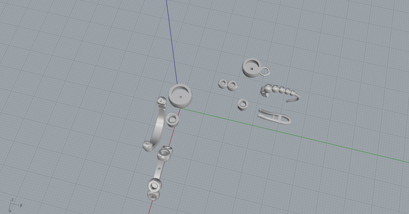 Ring and Earrings  3D print model_29