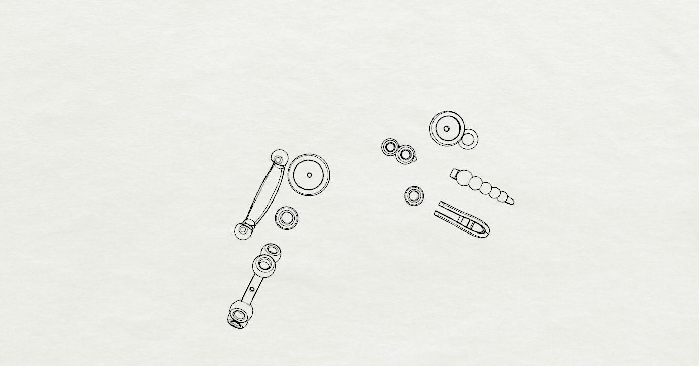 Ring and Earrings  3D print model_25