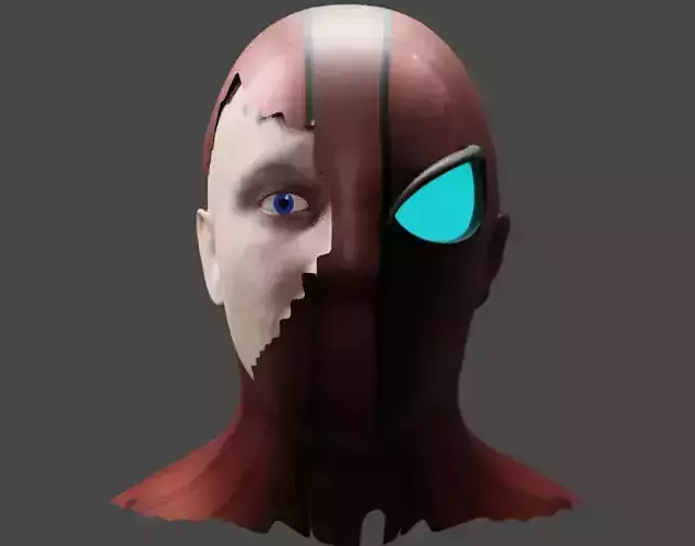 Spiderman Face Model  Free 3D model