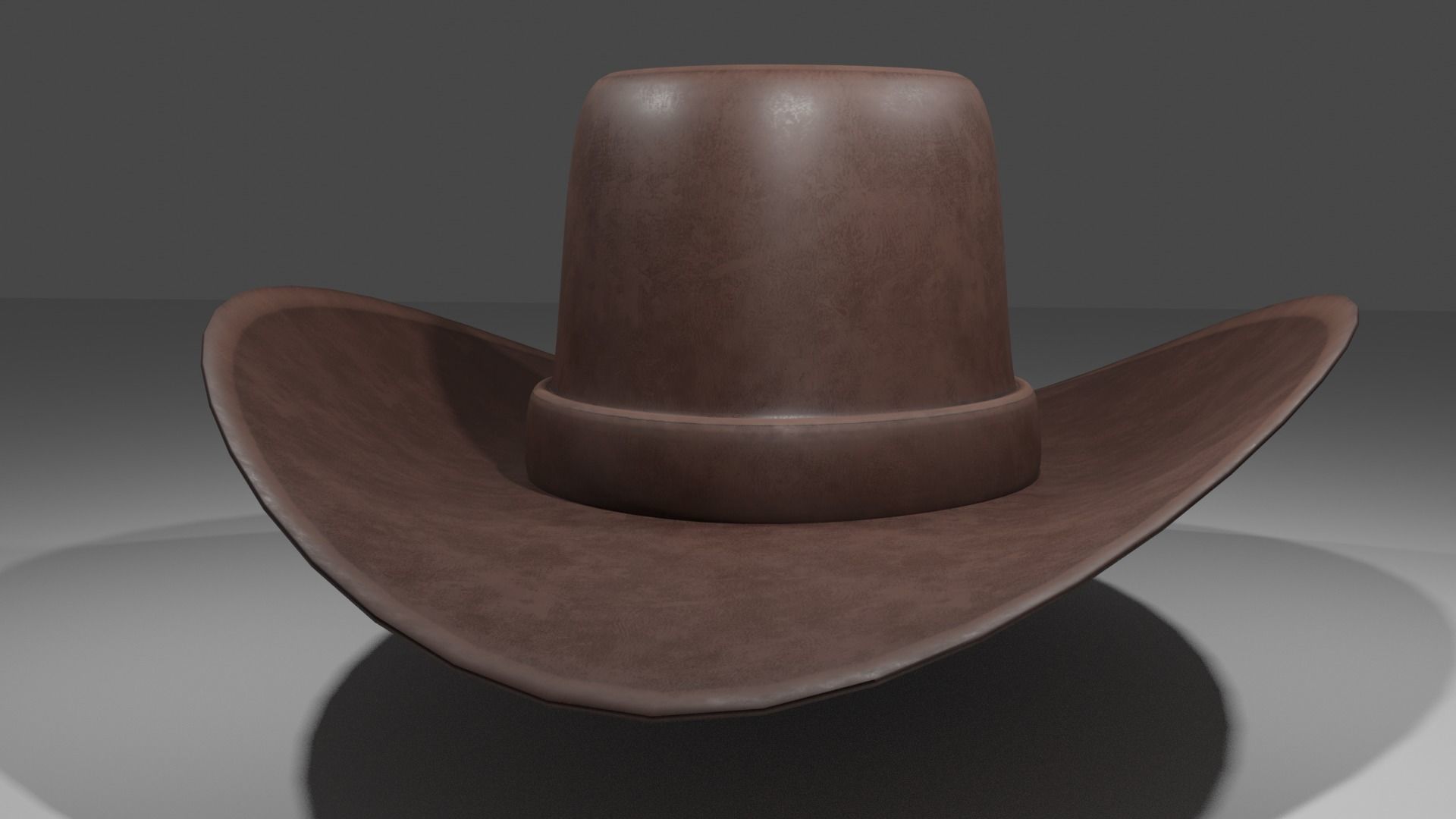 Cowboy Hat Low-poly 3D model_4