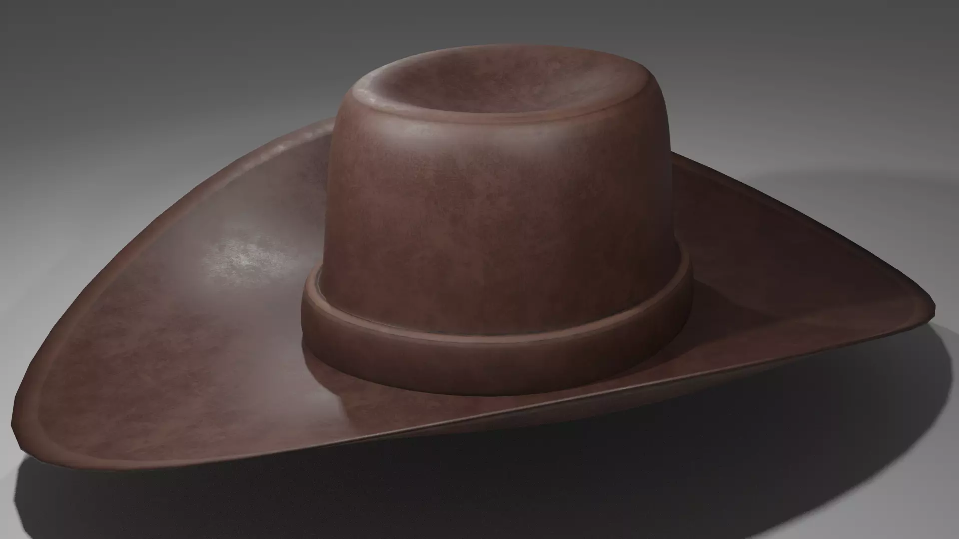Cowboy Hat Low-poly 3D model_0