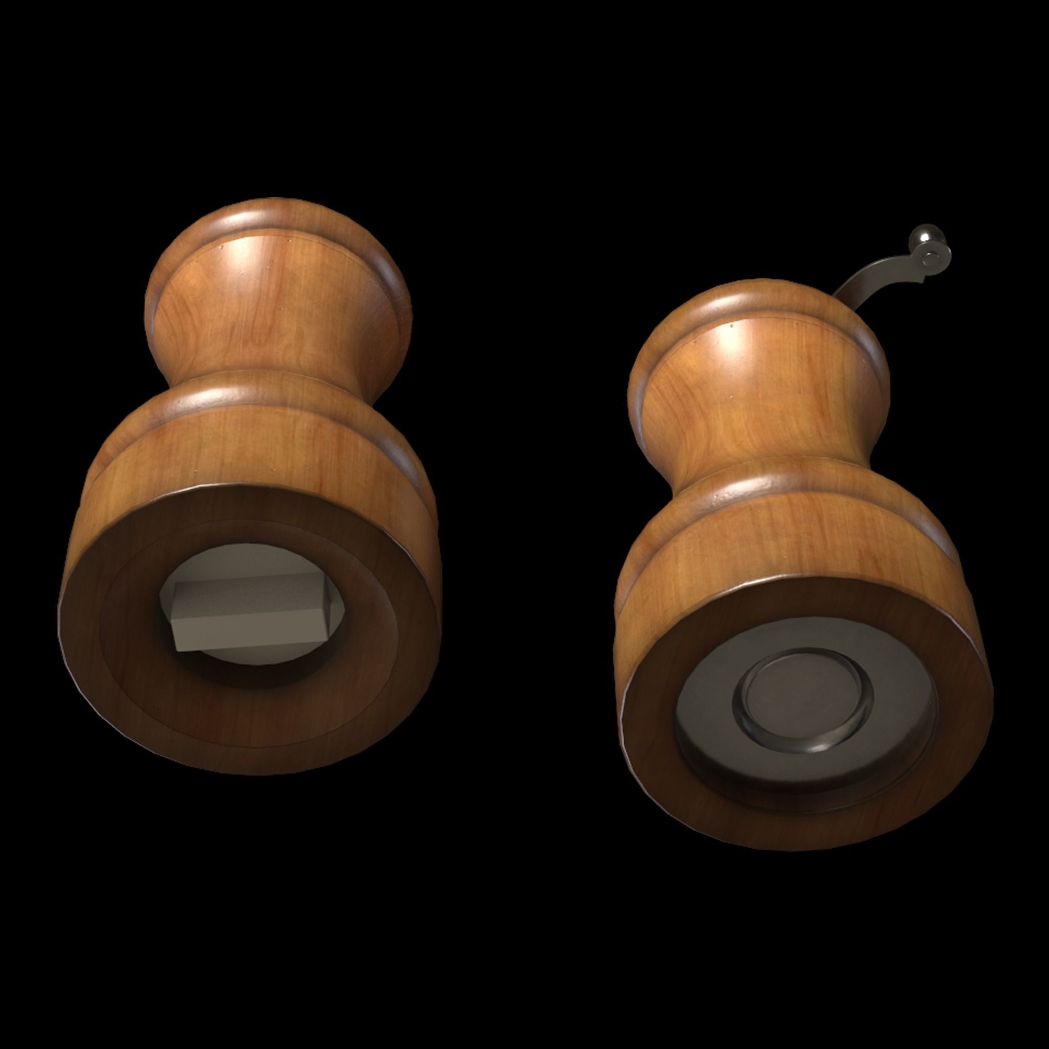 Salt and Pepper Shakers Low-poly 3D model_4