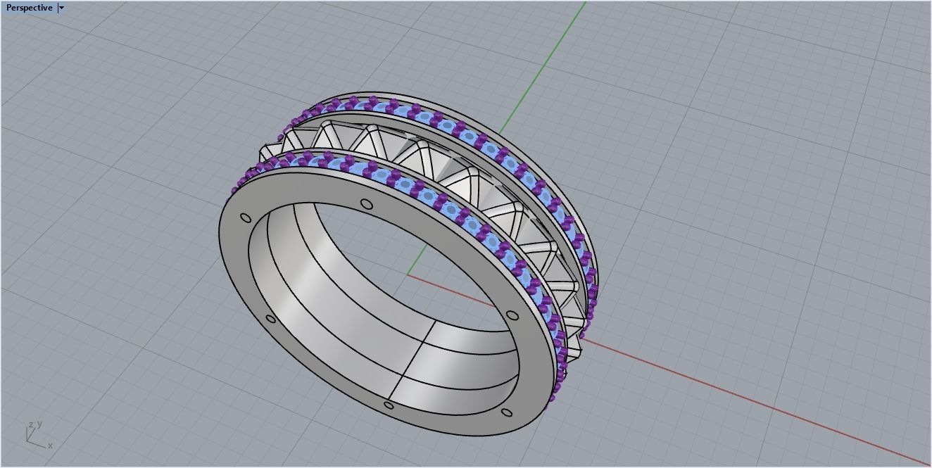 Pyramid ring Size 50 3D print model_11