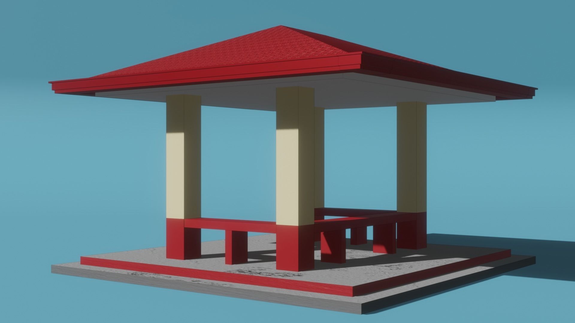 Waiting Shed 3D model_4